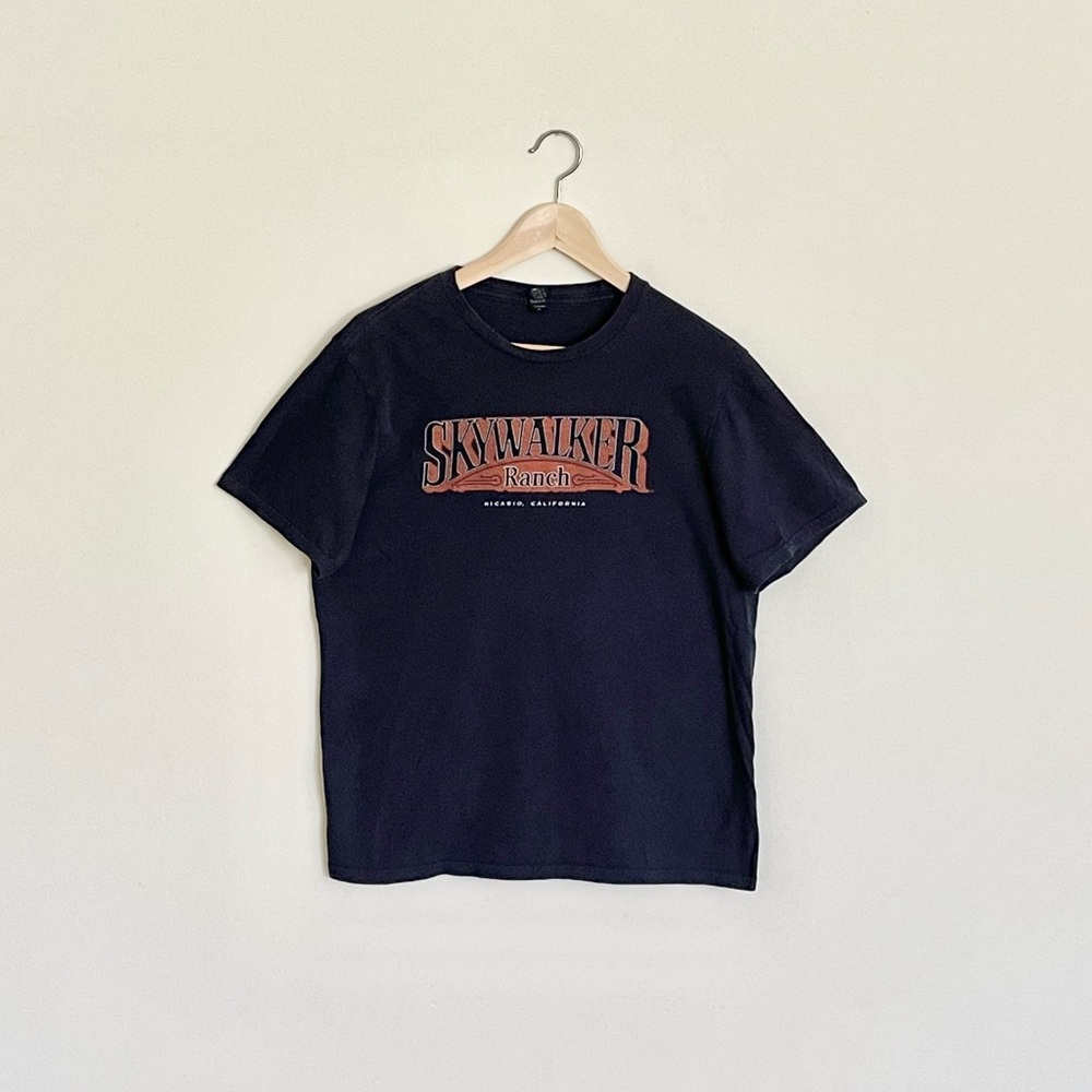 Vintage Y2K Skywalker Ranch Nicasio, CA George Lucas Studio Navy T Shirt Adult M